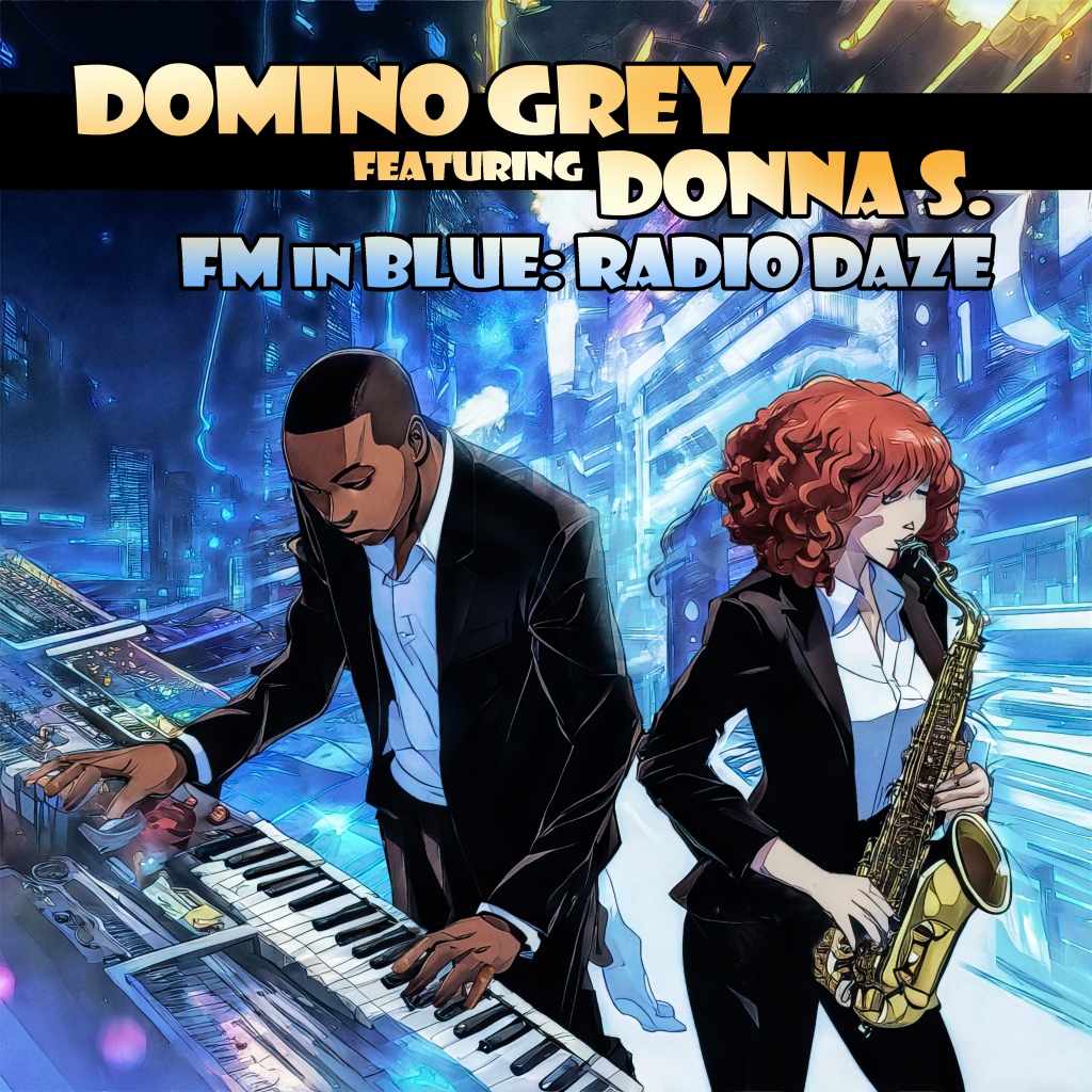 Album Cover Domino Grey featuring Donna S FM in Blue Radio Daze